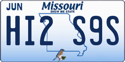 MO license plate HI2S9S