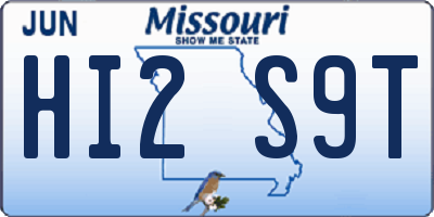 MO license plate HI2S9T