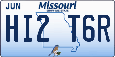 MO license plate HI2T6R