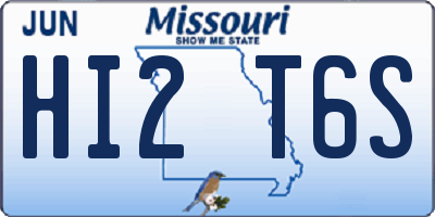 MO license plate HI2T6S