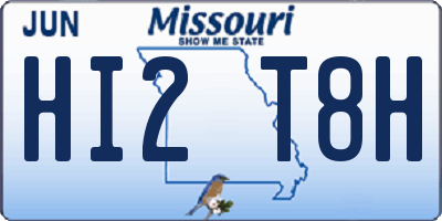 MO license plate HI2T8H