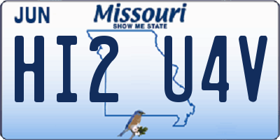 MO license plate HI2U4V
