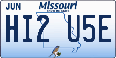 MO license plate HI2U5E