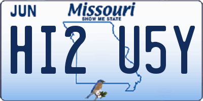 MO license plate HI2U5Y