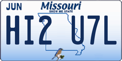 MO license plate HI2U7L