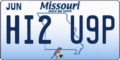 MO license plate HI2U9P