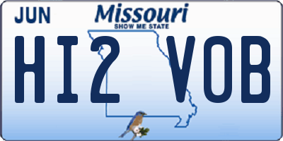 MO license plate HI2V0B