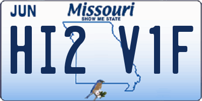 MO license plate HI2V1F
