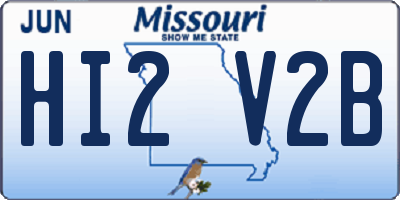 MO license plate HI2V2B