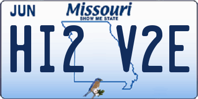MO license plate HI2V2E