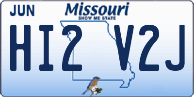 MO license plate HI2V2J