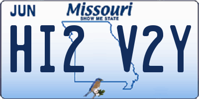 MO license plate HI2V2Y