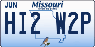 MO license plate HI2W2P