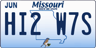 MO license plate HI2W7S