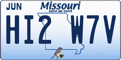 MO license plate HI2W7V