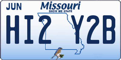 MO license plate HI2Y2B