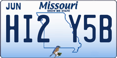 MO license plate HI2Y5B
