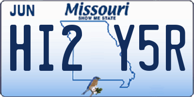 MO license plate HI2Y5R