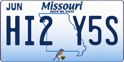 MO license plate HI2Y5S