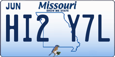 MO license plate HI2Y7L