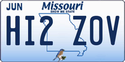 MO license plate HI2Z0V