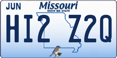 MO license plate HI2Z2Q
