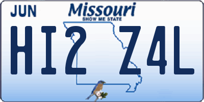 MO license plate HI2Z4L