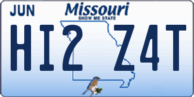 MO license plate HI2Z4T