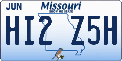 MO license plate HI2Z5H