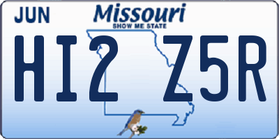 MO license plate HI2Z5R