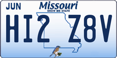 MO license plate HI2Z8V