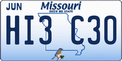 MO license plate HI3C3O