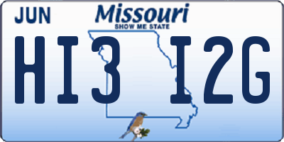 MO license plate HI3I2G