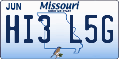 MO license plate HI3L5G