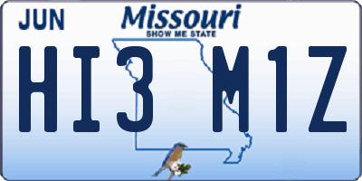 MO license plate HI3M1Z