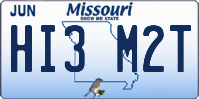 MO license plate HI3M2T