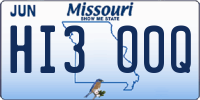 MO license plate HI3O0Q