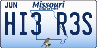 MO license plate HI3R3S