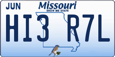 MO license plate HI3R7L