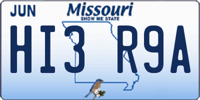 MO license plate HI3R9A