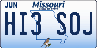 MO license plate HI3S0J