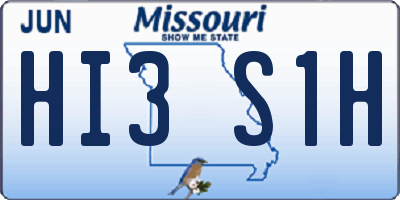 MO license plate HI3S1H