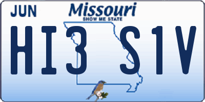 MO license plate HI3S1V