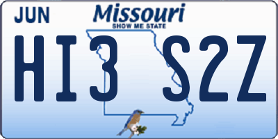 MO license plate HI3S2Z