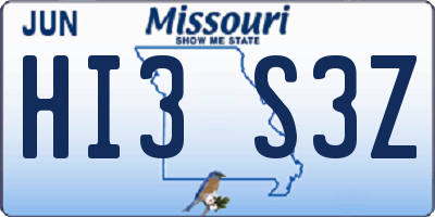 MO license plate HI3S3Z