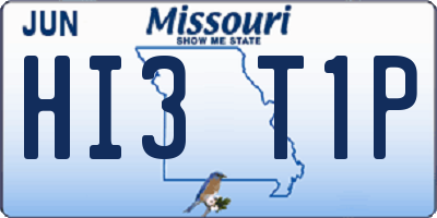 MO license plate HI3T1P