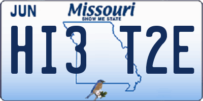 MO license plate HI3T2E