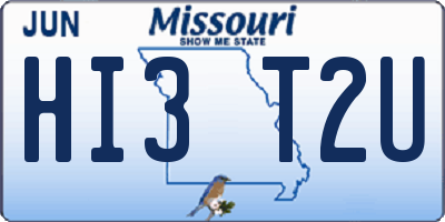 MO license plate HI3T2U