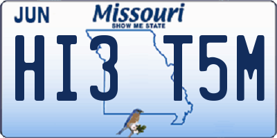 MO license plate HI3T5M