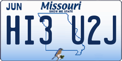 MO license plate HI3U2J